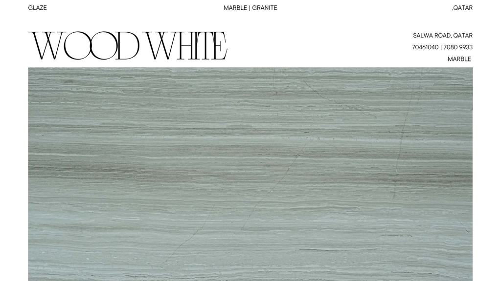 Wood white 2cm Marble Slab Polished